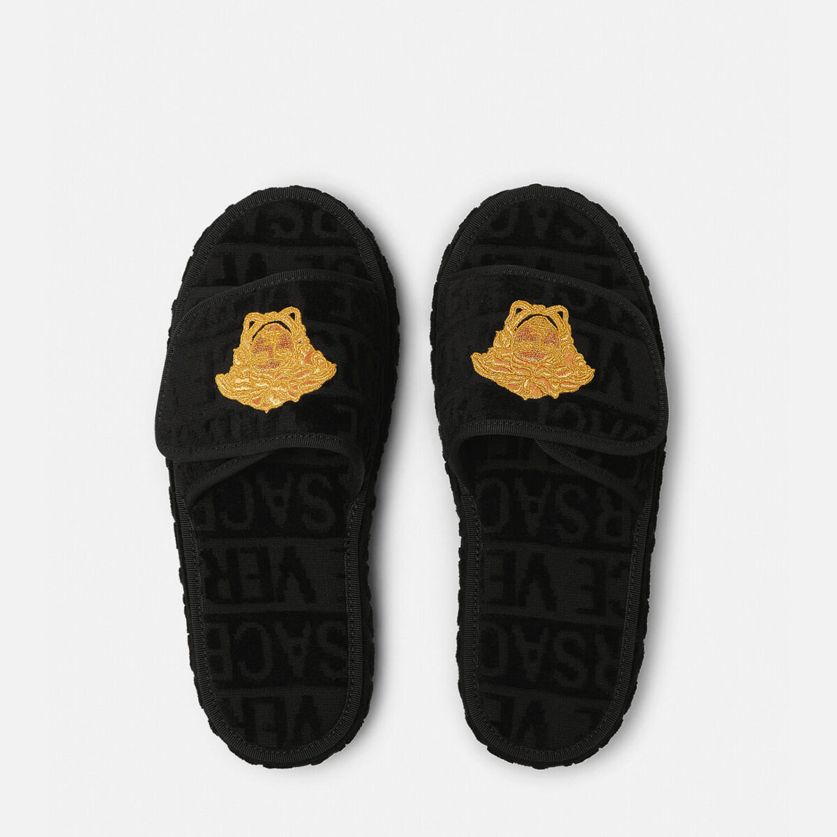 Versace Allover Slippers - Textiles