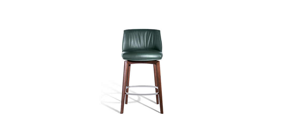 Archibald | Stool with wood base - Chairs