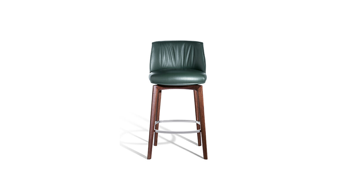 Archibald | Stool with wood base - Chairs