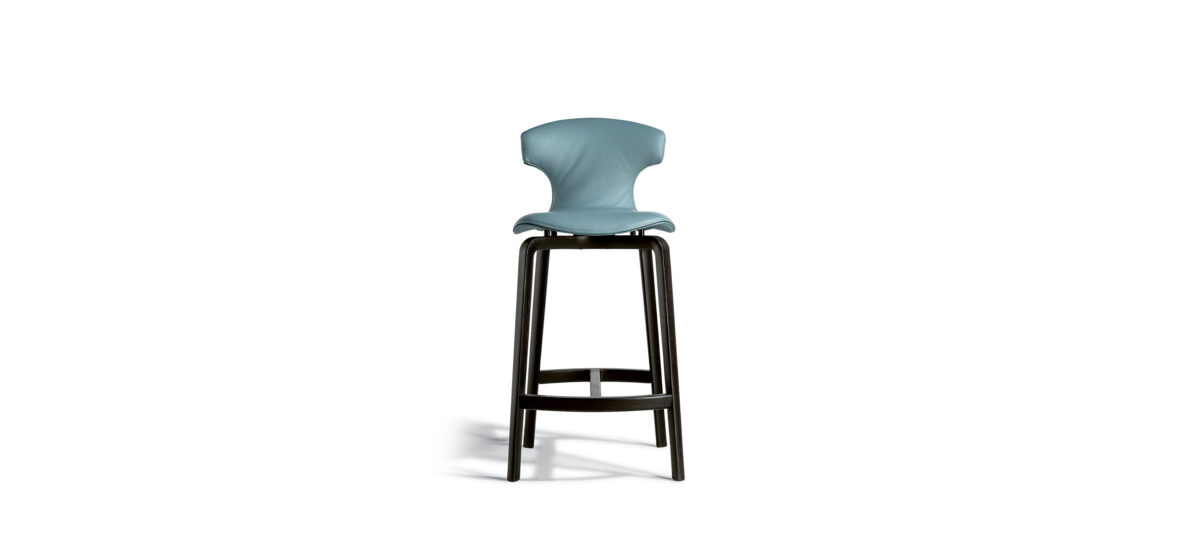 Montera Mas | Stool with wooden base - Chairs